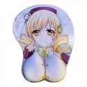  Tapis de souris à repose-poignet 3D fille manga sexy blonde 