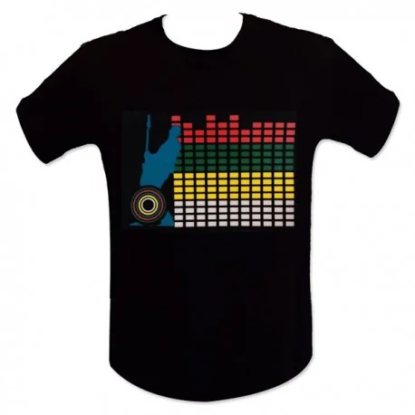 T-Shirt motif rétro-éclairé equalizer