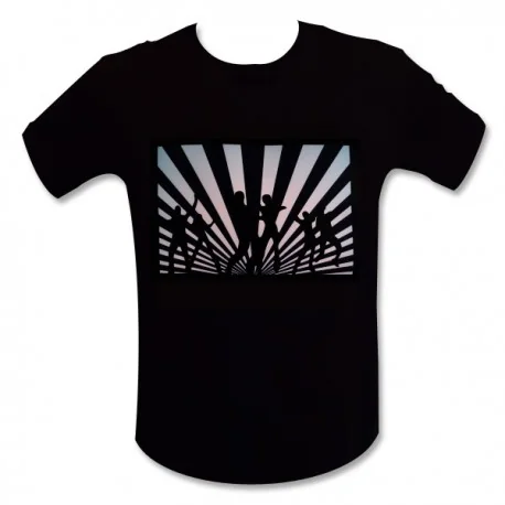 T-shirt motif LED danseurs