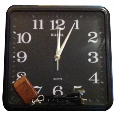 Horloge murale carrée 4Go avec caméra cachée