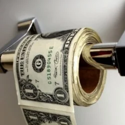 Papier toilettes dollars