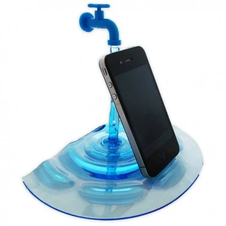 Support smarthone robinet
