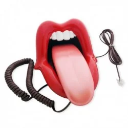 Téléphone bouche qui tire la langue