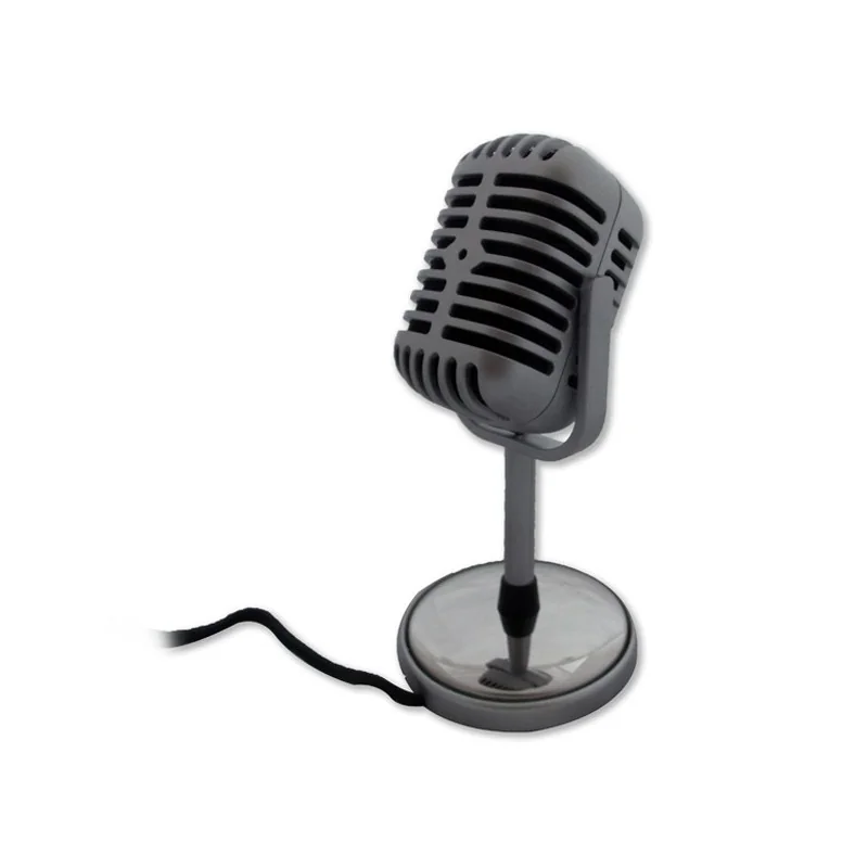 Accessoires de Microphone rétro améliorés, modèle de Microphone Vintage,  décor de Table, faux Microphone Antique en plastique D0LD
