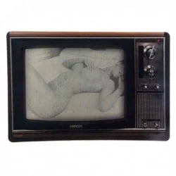 Support souris TV vintage