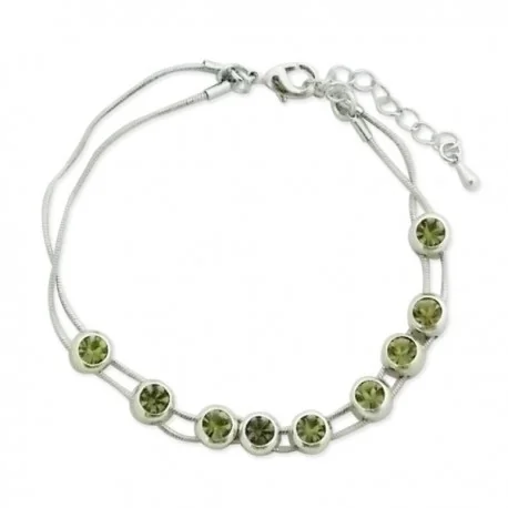 Bracelet élégant aux bijoux verts
