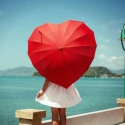 Parapluie ombrelle cœur