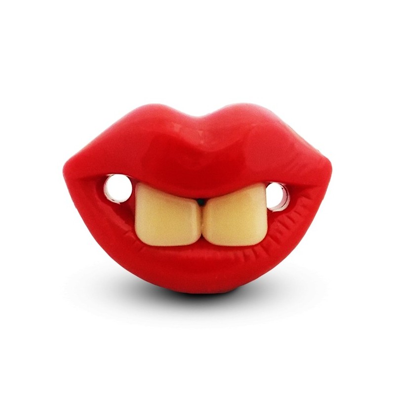 Tétine orthodontique avec bouche et dents