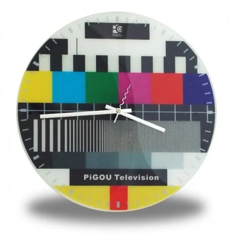 Horloge murale mire de télévision