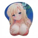 Tapis de souris repose poignet sexy manga blonde en bikini rouge