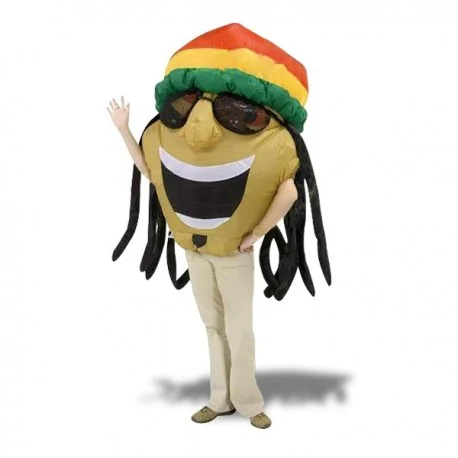 Costume gonflable tête de rastaman