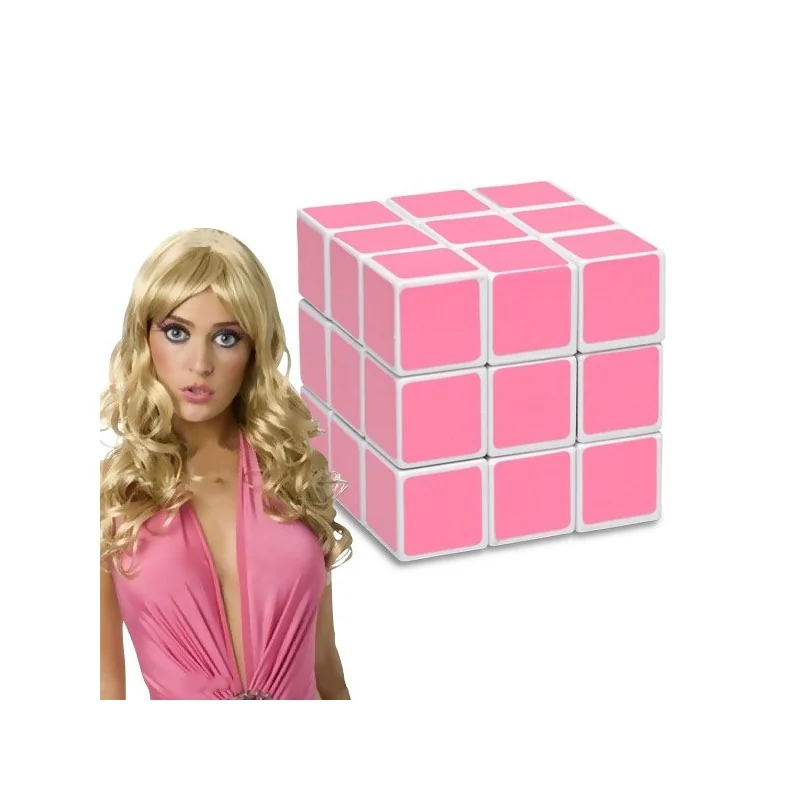 Розовый куб для волос