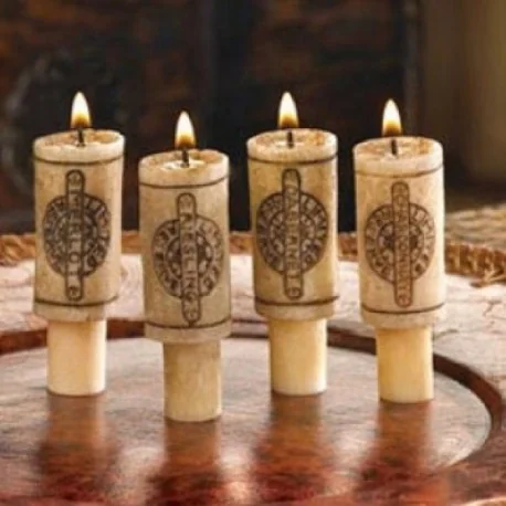 4 bougies apparence bouchon de vin