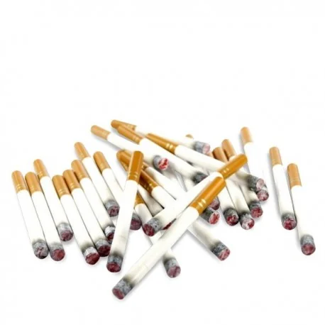 Stylo insolite apparence cigarette consumée
