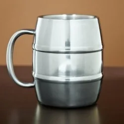 Chope de bière réfrigérante tout inox