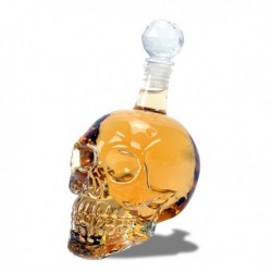 Vouteille conservation alcool en forme de crâne en crystal