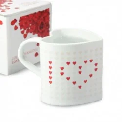 Mug thermo-réactifs en forme de coeur L Love You