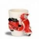 Tasse scooter Vespa rouge en 3D