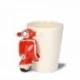 Tasse scooter Vespa rouge en 3D