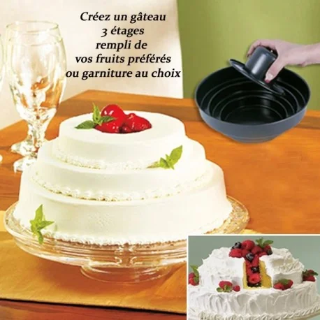 Moule à gâteau 3 étages à remplir