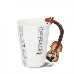 Tasse avec partitions anse violon