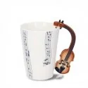 Tasse avec partitions anse violon