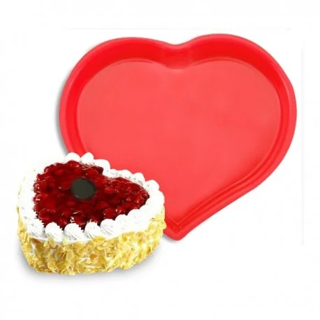Moule à gâteau coeur, 15,5 x 15 cm, 8 cm haut, Forget me not, BSN J-4838