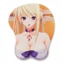 Tapis informatique repose poignet manga blonde avec collier