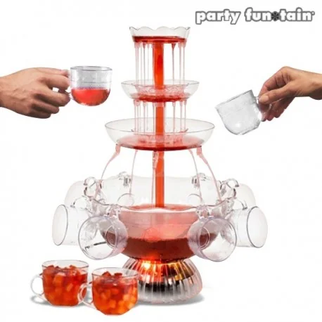 Fontaine à cocktail led avec tasses assorties