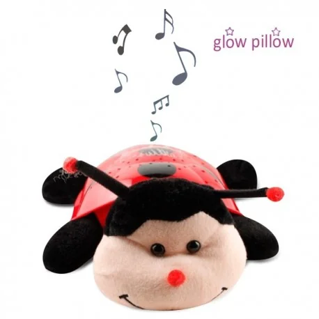 Peluche et veilleuse musicale coccinelle