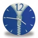 Horloge fermeture éclair bleue