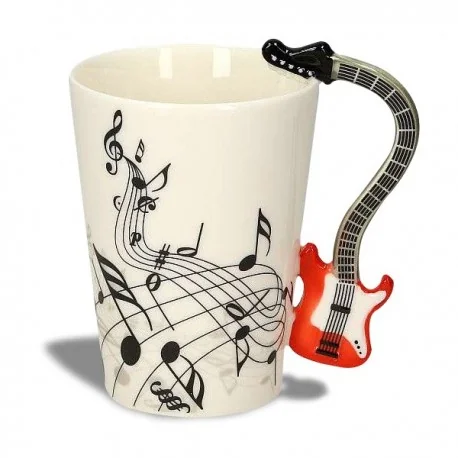 Tasse guitare électrique rouge