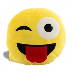 Coussin emoticone clin d'oeil smiley