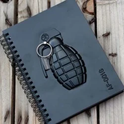 Carnet de note grenade en 3D