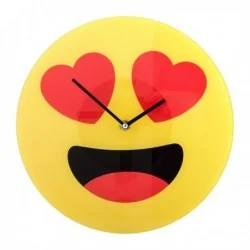 Horloge smiley amoureux