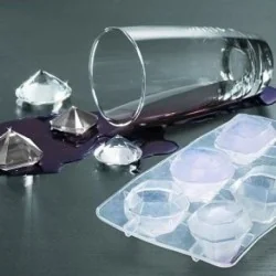 Bac à glacons en silicone 6 diamants