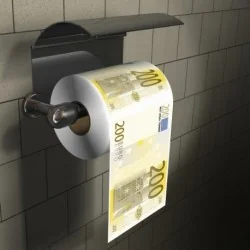 Papier wc billets de 200 euros