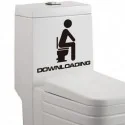 Sticker de toilettes Downloading