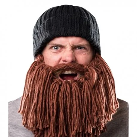 Bonnet avec longue barbe rousse