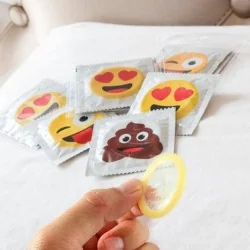 Pack de 6 préservatifs sachet émoji