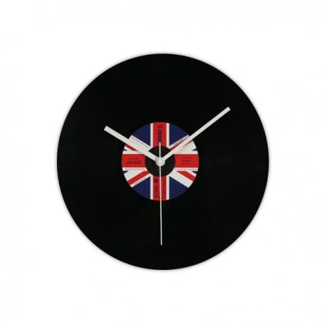 Horloge disque vinyle drapeau du Royaume-Uni