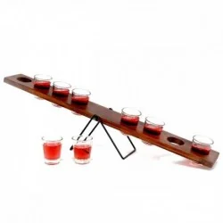 Jeu à boire plateau à bascule avec 8 verres shooters 