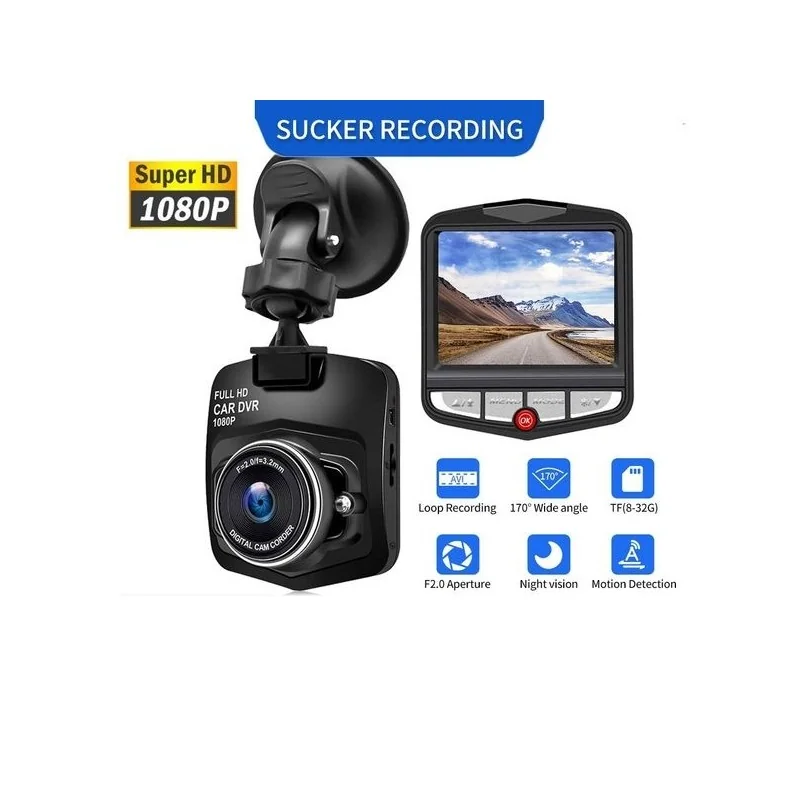 Camera de voiture Dashcam Full-HD avec 2eme camera déportable