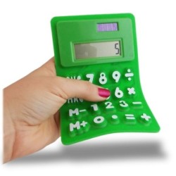 Calculatrice caoutchouc solaire flexible