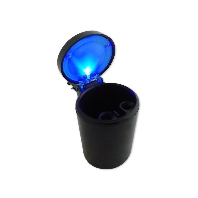 Cendrier pour Voiture Cendrier Portable de Voiture Cendrier de Voiture  Universel avec Lampe LED（Noir）