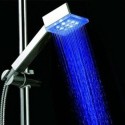 Pommeau de douche carré avec lumières LED