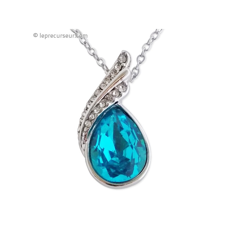 pendentif pierre bleu